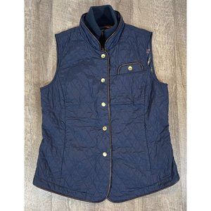 Brooks Brothers * Women's Size 8 Diamond Puffy Quilted Vest * Blue Outdoor Wear